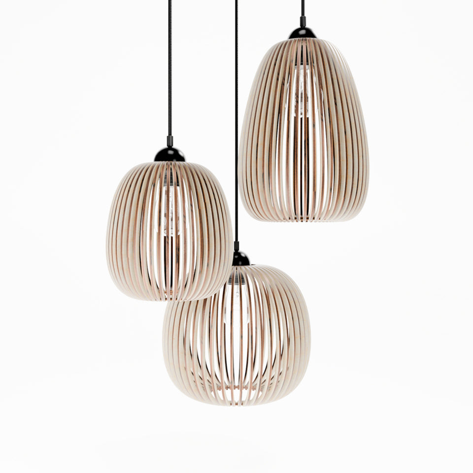 Ulltral X Handcrafted Scandinavian Wooden Pendant Light by Frellio – View 9